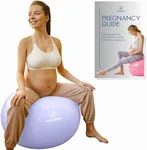 ProBody Pilates Birthing Ball - Pregnancy Ball Exercise for Labor with Book, Yoga Ball Pregnancy w/Prenatal and Postnatal Exercise, Extra Thick Birth Ball Pregnancy (Lilac, 65 cm: 5'1" - 5'10")