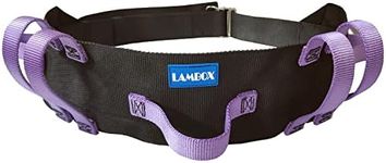 LAMBOX Transfer Walking Gait Belt with 7 Handles- Medical Nursing Walking Assist Aid for Elderly, Seniors, Therapy (Extra Large 72“-Purple)