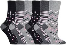 6 pairs Gentle Grip Loose Top Non Binding Elastic Bamboo Socks UK 4-8 EUR 37-42 (RM36)
