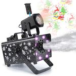 Upgraded Hakuta 800W Snow Machine with 8 LED RGB Lights, LED Projection, and 2 Wireless Remotes, Perfect for Christmas, Halloween,Parties, Wedding and DJ Stage
