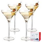 Spiegelau Willsberger Martini Glasses Set of 4 - European-Made Crystal, Modern Cocktail Glasses, Dishwasher Safe, Professional Quality Cocktail Glass Gift Set - 9.2 oz