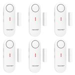 TECKNET Door Alarm Sensor, Window Alarm Sensors, 2-in-1 Alarm & Chime, 3-level Volume Control, Door Sensor Alarm for Home Security, Wireless Burglar Alarms for House, Shop, Office, Garage (6 PCS)