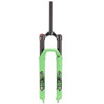 ZECHAO 26/27.5/29in MTB Bicycle Suspension Fork,120mm Travel 1-1/8" Magnesium Alloy Mountain Bike Fork 9mm Quick Release Air Fork Accessories (Color : Green, Size : 29inch)