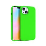 FELONY CASE - iPhone 13 / iPhone14 Case - Neon Green Silicone Phone Cover | Liquid Silicone with Anti-Scratch Microfiber Lining, 360° Shockproof Protective Case for Apple iPhone 13 / iPhone14