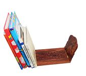 Woodiva Sheesham Wooden Hand Carved, Book Organizer, Book Racks Shelf, Book Holders Stand, Case Book Stopper, Table Top Bookends for Shelves,Slide Book Stand (56X17X15) Cm.