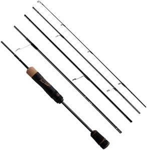 PURELURE Flight CEDAN 6'1'' Fishing Rod Light + Medium Power Change Process, 40T Carbon Fiber Travel Spinning Rod 5 Piece, Dark Oak Reel Seat 3A Cork Handle, Fuji SIC Guide Ring, Fast Action