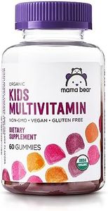 Amazon Brand - Mama Bear Organic Kids Multivitamin, 60 Gummies, 1 Month Supply (Packaging May Vary), Berry, Cherry & Orange