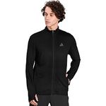 London Hills Polyester Solid Men's Sports Full Sleeve Collared Neck Black Regular Jacket_XL