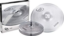 Sabian QTPC501 Quiet Tone Practice Cymbal Set -Silver- 13"/18" (QTPC501)
