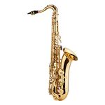 JINGFENG Bb Tenor Saxophone Sax Brass Body Gold Lacquered Surface Woodwind Instrument with Carry Case Gloves Cleaning Cloth Brush Sax Neck Straps