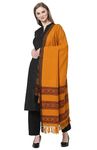 Weavers Villa Women's Acro Wool Kullu Palla Shawl (Mustard), 100cm X 200cm