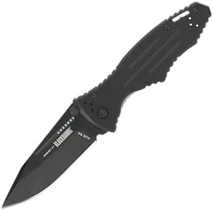 Bear & Son BLACKHAWK - ASSISTED - 3.25" - Drop Point - D2 Tool Steel - G10 w/SS Liners - Bronze Washers - BH15H201BK