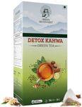 Green Beverages Detox Desi Kahwa Green Tea Box (27 Pyramid Bags) - Boost Energy & Healthy Respiratory Ayurvedic Black Pepper & Rock Salt | Improves Digestion & Immunity | Grocery Items All, 54 Gram