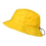 Toutacoo, Adjustable Bucket Rain Hat, Nylon Look, 032- Yellow, Small