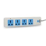 ZEBRONICS -Ps4301 2500 Watts Power Extension Socket With 4 Universal Sockets, 250 Volts, White