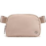 Pander 1L Fanny Pack Everywhere Belt Bag, Bum Bag Crossbody Bags for Women with Adjustable Strap (Raw Linen)