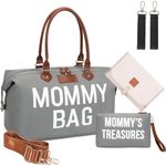 DOFASAYI Mommy Bag for Hospital, Diaper Bag Tote with Changing Pad,Hospital Bags for Labor and Delivery, Large Travel Tote Bag for Boys, Girls, Gray Green