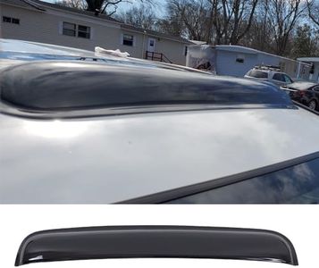 Ratzsdala 38inch Universal Fit Rain Snow Guard Sun Roof Wind Deflector,1pc Tape-On Dark Smoke Tint Auto Moonroof Window Visor RN98