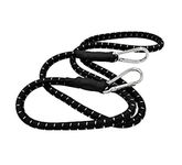 TIJAR BUNGEE CORD 60" (150cm) HEAVY DUTY BUNGEE CORD WITH CARABINER CLIPS, Extra Strong and Durable Elasticated Cord, Strap, Tie Down