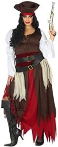 Atosa disfraz pirata mujer adulto marrón XL