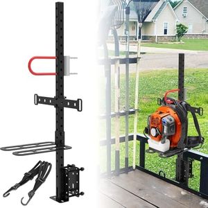 KOMOHOM Backpack Blower Rack For Trailer, Upgrade version Anti Theft Tool Storage Rack For Landscape Trailer,Open Trailers accessories,Heavy-Duty & Multi-Mount Storage System