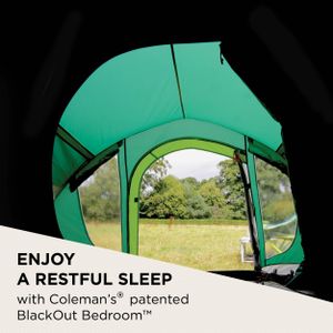 Coleman Kobuk Valley 4 Plus BlackOut 4-Person Dome Tent – Waterproof, Darkened Bedroom