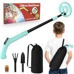 Metal Detector for Kids, iTayga Adjustable Kids Metal Detector(24"-35"), High Accuracy Coil Professional Waterproof Foldable Metal Detector, Very Lightweight(Only 0.88 Pouds) for Junior & Youth,Blue