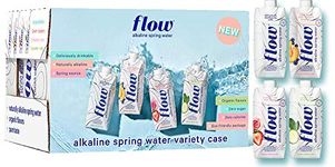 Flow Alkaline Spring Water, Natural Alkaline Water pH 8.1, Electrolytes + Essential Minerals, Eco-Friendly Pack, 100% Recyclable, BPA-Free, Non-GMO, 4-Flavour Variety Pack, 3 packs per Flavour, 12 x 500ml