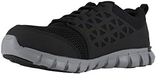 Reebok Men's Rb4041 Sublite Cushion Safety Toe Athletic Work Industrial & Construction Shoe, Black, 9.5