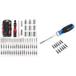 Amazon Basics 73-Piece Magnetic Ratchet Wrench and Screwdriver Set & DS-CJAMZ2010 12-in-1 Magnetic Ratchet Screwdriver