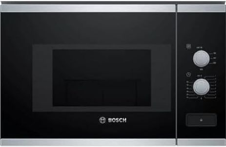 Bosch BFL520MS0 Einbau-Mikrowelle, Kombigerät, 20 l, 800 W, Schwarz, Edelstahl Noir, Acier Inoxydable