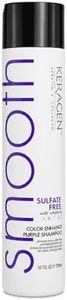 KERAGEN - Sulfate - free Color Enhance Purple Shampoo for Neutralizing Yellow Tones on Blonde and Silver Hair with Keratin, Panthenol, Vitamins, Collagen, and Jojoba Oil - 10 Oz