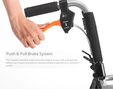 Karma Ergo Lite Ultralite Transit Wheelchair, Folding, 8.8kg, 18" Seat
