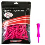 AXKAL Golf Pink Tees Plastic Castle Step Down Value 60 Count 2 1/4 Inch, Golf Tee Professional Height Control (Pink- 2 1/4''-60 Tees, Pink)