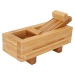 Wooden Sushi Press, Kitchen Sushi Tools DIY Rectangular Odorless Portable Rice Box for Cooking