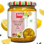 Add me Lemon Lime Pickle khatta Nimbu Ka achar Garam Masala without Oil 500 gm Glass Pack