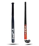 Liffo® Baseball bat Heavy Duty with Hockey Stick (Red-Hockey-Black-Basebat)