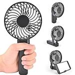 Handheld Fan Portable, Usb Rechargeable Hand Held Fan Long Last 12h Working, Mini Hand Fan Silent, Small Desk Fan Folding, Battery Operated Fans, Electric Travel Fan with Phone Stand