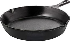 KICHLY Pre-Seasoned Cast Iron Skillet - Frying Pan - Safe Grill Cookware for Indoor & Outdoor Use - 8 Inch (20 cm) Cast Iron Pan