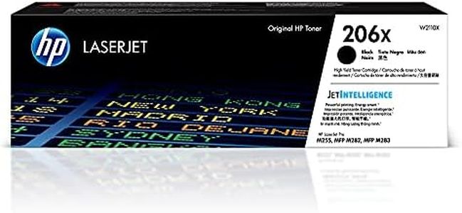 HP 206X Black High-yield Toner Cartridge | Works with HP Color LaserJet Pro M255, HP Color LaserJet Pro MFP M282, M283 Series | W2110X, Pack of 1, Black