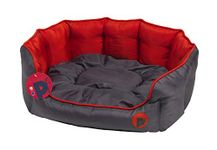 Petface Oxford Oval Dog Bed, Large, Red