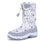 CIOR Women's Snow Boots Winter II Waterproof Fur Lined Frosty Warm Anti-Slip Boot U120WMX002-White-39