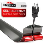 Floor Cord Cover X-Protector – 5’ Overfloor Cord Protector – Self-Adhesive Power Cable Protector – Silicone Cord Protector – Ideal Extension Cord Cover to Protect Wires On Floor (60 in)