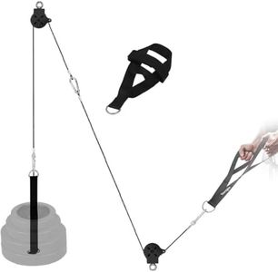 Yes4All Weight Plate Loading Pin 1 inch and 2 inch, Fitness LAT Cable Pulley System Gym, Heavy Duty Gym Equipment for Home with Tricep Rope Cable Attachment