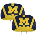 NCAA Michigan Wolverines Full-Print Head Rest Covers, 2-Pack