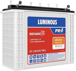 Luminous Red Charge RC 24000 PRO 180 Ah/12V Recyclable Tall Tubular Inverter Battery for Home, Office and Shops
