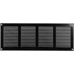 Vent Systems 16" x 6'' Inch Black Air Vent Cover Metal Air Return Grill with Built in Pest Guard Screen HVAC Vent Cover for Home Improvement Vent Duct Cover