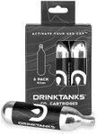 DrinkTanks CO2 Cartridges, Food Grade, Non-Lubricated CO2 (Dispensing) Accessories for Cocktail, Seltzer, Kombucha, Craft Beer Growler, & Beer Keg, 16 Grams, 6 Pack