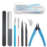 BXQINLENX Professional 8 PCS Gundam Model Tools Kit Modeler Basic Tools Craft Set Hobby Building Tools Kit for Gundam Car Model Building Repairing and Fixing