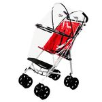 MobiQuip XL Official Stroller Rain Cover - Heavy Duty Clear Waterproof Pushchair Rain Cover with Zip Access - Essential Pram Accessories for MobiQuip XL Special Needs Stroller